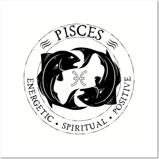 Pisces Zodiac Birthday Star Sign Zodiac Gift Posters and Art